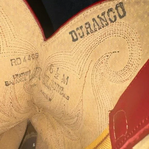 Durango Women's Red Western Boot - Women's Size 8 ; Men's Size 6 1/2 - Picture 6 of 7